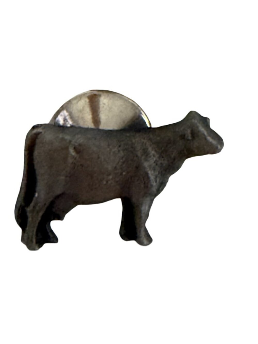 Vintage Miniature Beef Cattle Cow Lapel Pin Tie Tack Ranch Farm Livestock